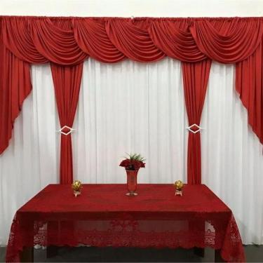 Imagem de Cortina Sedução Varão Em Malha 4,00X2,60M Sala Vermelha - Casa Show En