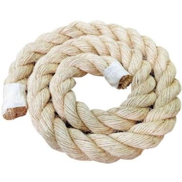 Imagem de Corda De Sisal Naval 50mm 1 Metro Rasada Artesanatos Decorações Luminá