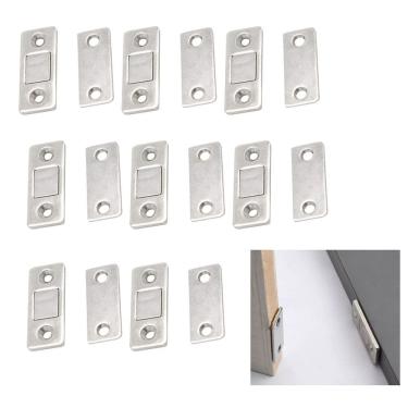 Imagem de Fecho Magnetico 8 Peças Ima Trava Fecha Porta Janela Gaveta Armario Multiuso Ultrafino