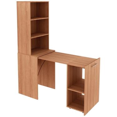 Imagem de Armario Escrivaninha Multiuso Retratil 5 Nicho Me4171 Amendoa Tecno Mobili Amendoa