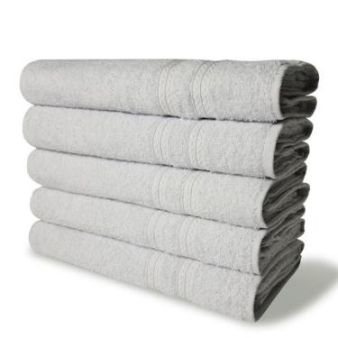 Imagem de 5 Toalhas Super Felpudas Grande E Grossa Algodão 80x150 Itália Soft Beka - Branco