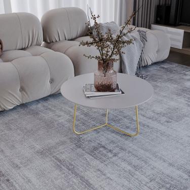 Imagem de Mesa De Centro Trude Redonda 30cm X 67cm X 67cm Fendy Dourado