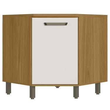 Imagem de Balcao Canto Obliquo Tampo 80 Cm Cria J00159 Freijo Off White Pln Freijo Off White