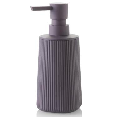 Imagem de YAUKPH Dispensador De Sabonete Pequeno Para Banheiro E Cozinha, Estilo Moderno Fazenda, Com Pia Plástico Bomba, Roxo Fosco