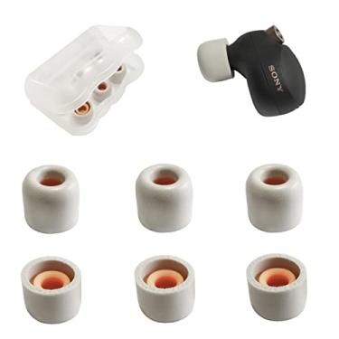 Imagem de Mijusun Pontas De Espuma Para Fones Ouvido Sony Wf-1000Xm4/Wf-1000Xm5 Linkbuds S Wf-C500 Wf-1000Xm3, Capa Protetora, 3 Pares, Cinza Pequeno