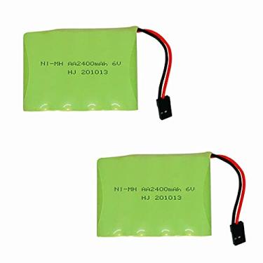 Imagem de CBB Pacote De Bateria Nimh 6V 2400Mah Com Conectores Hitec, Recarregável Aa Para Helicópteros Rc E Brinquedos 2