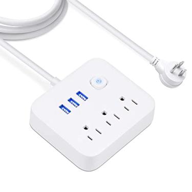 Imagem de Nanxson Protetor De Surtos Energia 3 Metros Com Portas Usb, Tomadas Bar, Estação Carregamento Mesa, Plugue Plano, Montagem Em Parede, Cabo Extensão, Luz Noturna Para Navio Cruzeiro, Casa, Escritório