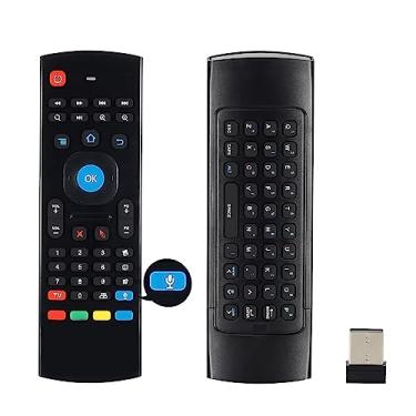 Imagem de JKZTJOF Controle Remoto Por Voz Mx3 Air Mouse, Mini Teclado Sem Fio Multifuncional 2.4G Para Android Smart Tv Box, 3 Giroscópios E Sensores G, Projetor Htpc Pc, Ps3/4 Xbox 360