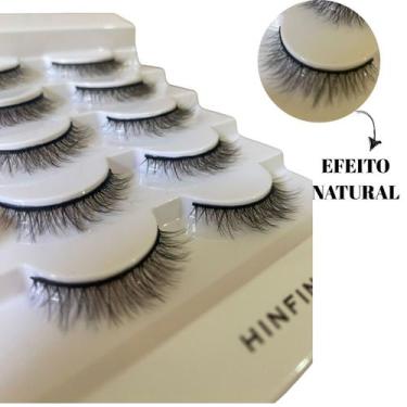 Imagem de 5 Pares Cílios Postiços XD-X02 Estilo Natural Linha Premium - HINFINIT