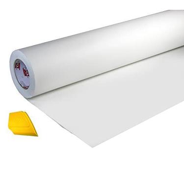 Imagem de Rolo de vinil de laminação transparente autoadesivo de alto brilho ORACAL para máquinas de cortador de matriz e plotter, incluindo rodo de detalhe amarelo (30,48 cm x 63,5 cm)