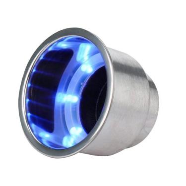 Imagem de Porta Copos Iluminado de embutir led Azul Para Lancha 12V - Abrolhos N
