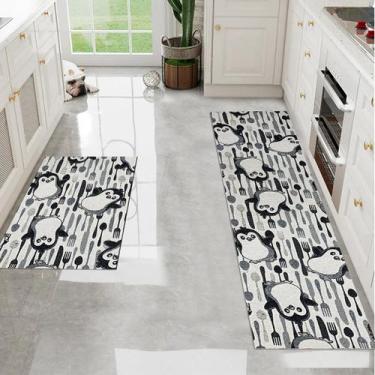 Imagem de Jogo Tapete Cozinha Antiderrapante 48x60 48x120 Oa Ptk Vr - IDEALIZA, 