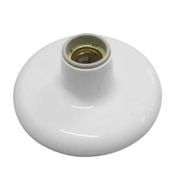 Imagem de Plafon de Porcelana Com Receptáculo Importado Branco 100W - 250V (1809