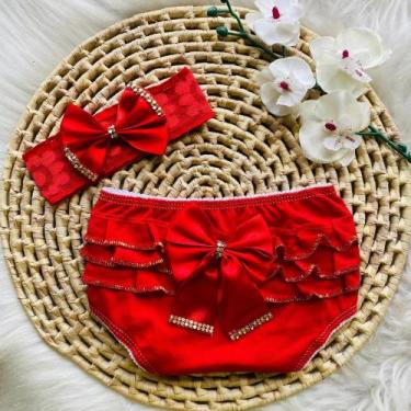 Imagem de Kit bunda rica e laço - KBANINHA KIDS, Vermelho