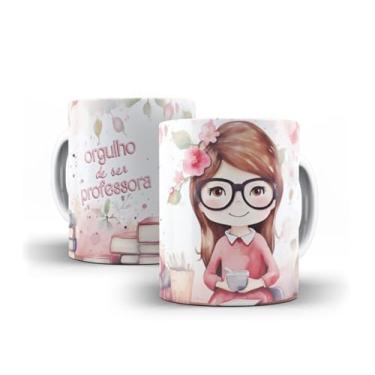 Imagem de Caneca branca dia dos professores floral (14098)