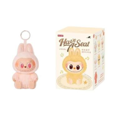 Imagem de Anime Labubu Blind Box Have a Seat Series Flocking Doll Modelo Brinque