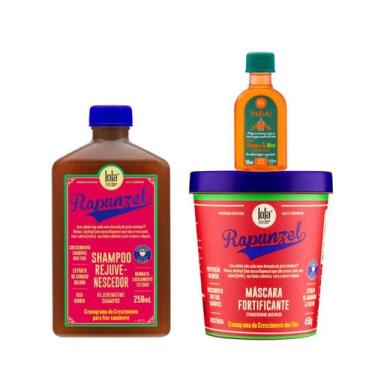 Imagem de Kit Lola Rapunzel Sh 250ml + Masc 450ml + Pinga! Óleo Cenoura e Oliva 