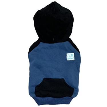 Imagem de Moletom com capuz para cães azul SZAT PRO, roupas para filhotes 100% algodão para cães e gatos pequenos, chihuahua roupas pulôver suéteres para cães meninos e meninas PP