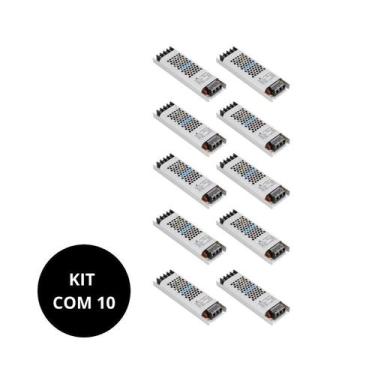 Imagem de Kit 10 Driver Slim 5A Bivolt Saída 24V 100W IP20 Gaya
