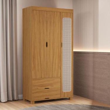 Imagem de Roupeiro Clara 3 Portas e 2 Gavetas Tela - Madec