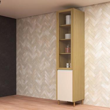 Imagem de Paneleiro 50 Cm Com Vidro Incolor 230cm X 50cm Canary/off White