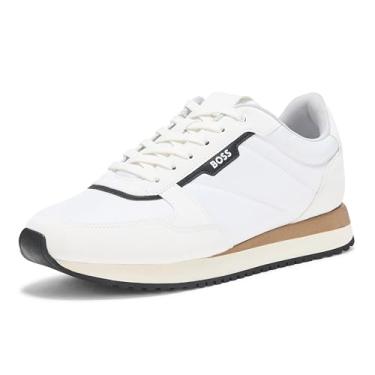 Imagem de BOSS Tênis masculino Kai Retro Style Low Profile, Carvalho branco, 38