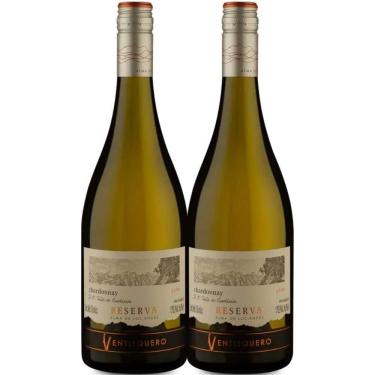 Imagem de Kit 2 Garrafas Vinho Branco Ventisquero Reserva Chardonnay 750ml