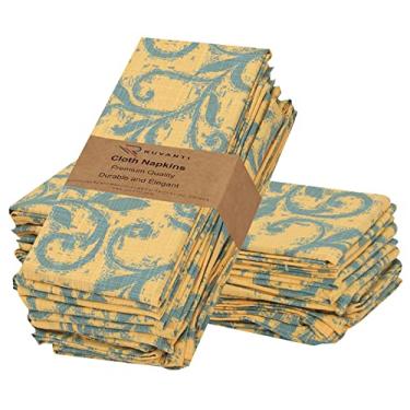 Imagem de RUVANTI Conjunto De 12 Guardanapos Pano 100% Algodão, 45X45 Cm, Laváveis, Macios E Absorventes, Para Festas, Natal, Ação Graças, Casamentos Jantares - Vine Sparkles