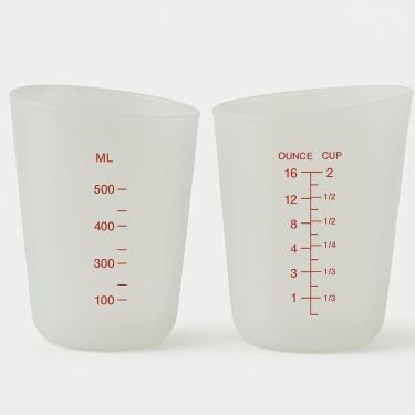 Imagem de Copo Medidor Dosador Silicone Flexivel Jarra Medidora Graduado 500ml Quimica Confeitaria Xicara Cozinha Culinaria Multiu