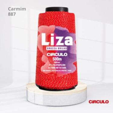 Imagem de Linha Liza Grossa Brilho Circulo 500mt COR Carmim 887