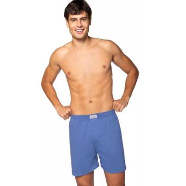 Imagem de Cueca Samba Canção Lupo Algodão Adulto, P, Azul