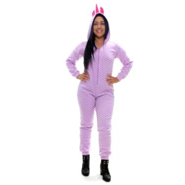 Imagem de Pijama Unicórnio Soft com Capuz Adulto