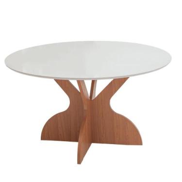 Imagem de Mesa de Jantar Redonda 1,35m 04 ou 06 Lugares 100% MDF - Dalla Costa S
