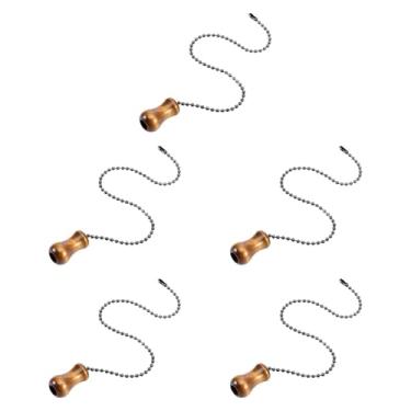 Imagem de Stgfyxgs 5 Peças de Ventilador de Teto Puxar Corrente Mesa Lâmpada Extensão Interruptor Ornamentos para Casa Pingente de Madeira Elegante, Type B, Tamanho real