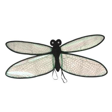 Imagem de kowaku Fantasia de fada com asas de libélula leve para adultos e crianças para adereços fotográficos e eventos, Preto