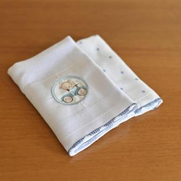 Imagem de Pano de Boca 2 Unidades Ursos 34 cm x 40 cm Bublim Sonhos, Urso Carrin