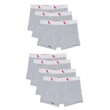 Imagem de Kit 7 Cuecas Boxer Reserva Mini, 12, Cinza