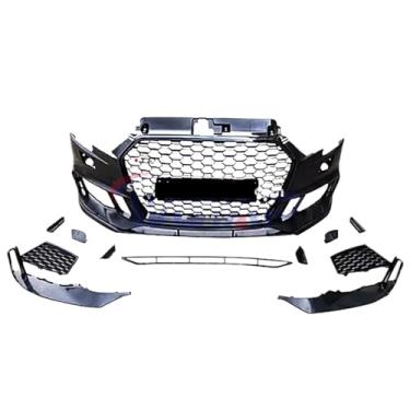 Imagem de Kits de carroceria de para-choque ABS cromado de qualidade compatíveis com A3 RS3 Fácil instalação Atualização do para-choque dianteiro traseiro Superfície polida