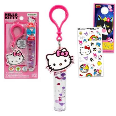 Imagem de Hello Kitty Tubos de brilho labial – Pacote com 2 brilhos labiais em sabores variados para lembrancinhas de festa, clipes de bolsa, adesivos e mais | Lembranças de festa Hello Kitty