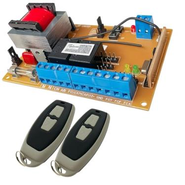 Imagem de Kit Central para Portão Eletrônico Universal de Comando HILTRON H2 FULL com Rampa + 2 Controles Remotos Tx Slim Ppa/Garen/Omega/RCG/Rossi/Action/