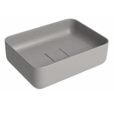 Imagem de Cuba De Apoio Retangular Slim 40x30x13cm Cinza Antracite L.13040.85 - 