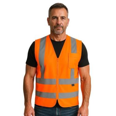 Imagem de Colete de Proteção Refletivo Sinzalização Transito 1 bolso Vicsa Danny
