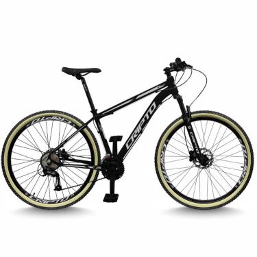 Imagem de Bicicleta Aro 29 Cripto 24 Marchas Freios Disco E Suspensão Pneu Bege - Preto/prata - 19" Preto/prata
