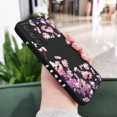 Imagem de Capa de celular com estampa de flores caindo para Samsung Galaxy A55 A35 A25 A15 A05 A05S A54 A34 A24 A14 A04 A04S A04E 4G 5G, preta, para A15 5G (4G)