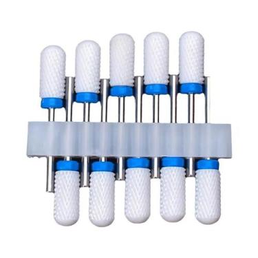 Imagem de Conjunto De Brocas De Cerâmica Para Unhas, 10 Peças Para Máquina Elétr