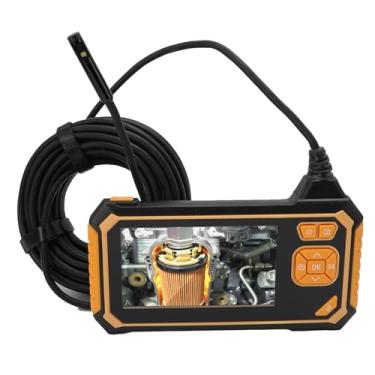 Imagem de Eujgoov Câmera de Inspeção Câmera de Endoscópio + Tela LCD de 4,3 Polegadas 1080p HD + Lente Dupla + 8 Luzes LED IP67 para Carro Home HVAC Manutenção (10m / 32,8 pés)