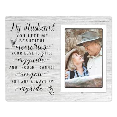 Imagem de SteadStyle Presentes memorial para perda de marido - porta-retrato memorial, presente de simpatia para perda do marido, presente de luto, presentes falecidos, cabe na foto 10 x 15 cm