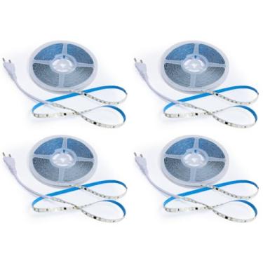 Imagem de Kit 4x Fita 120 Led 3528 Ip20 110v 6000K Direto Na Rede - Rolo 10 Metros Cada