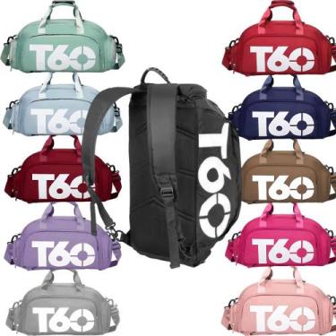 Imagem de Bolsa T60 Academia Mala Transversal Impermeável Várias Cores, Preto