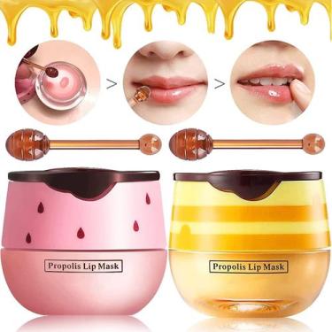 Imagem de Bálsamo labial Loobexery Bee Balm Honey Pot, pacote com 2 pacotes de m
